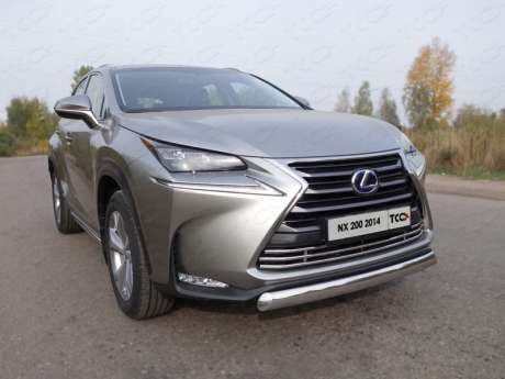 Защита передняя нижняя (овальная) 75х42 мм код LEXNX300H14-01 для LEXUS NX 200 (кроме F-Sport) 2014-