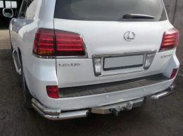 Защита заднего бампера для Lexus LX 570. 