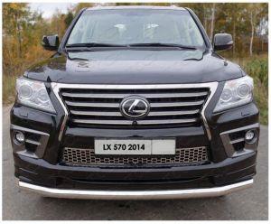 Накладка на решетку бампера, лист-ромб, нержавейка, для авто Lexus LX570 (вкл. Sport) 2012-