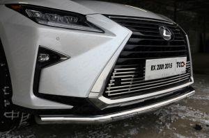 Защита передняя нижняя (с ДХО) 60,3 мм код LEXRX200t15-21 для LEXUS RX 2015-