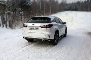 Защита задняя (центральная) 60,3/42,4 мм код LEXRX200t15-25 для LEXUS RX 2015-