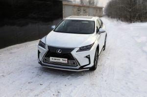 Защита переднего бампера труба диам.42мм, нержавейка, для авто Lexus RX (искл F-Sport) 2015-