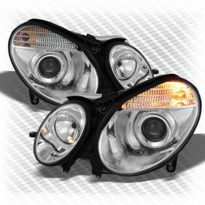 Передняя оптика хромированная для Mercedes Benz W211E-Class 2003-2006 (HID Type)
