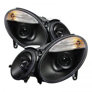 Передняя оптика черная для Mercedes Benz W211E-Class 2003-2006 (HID Type)