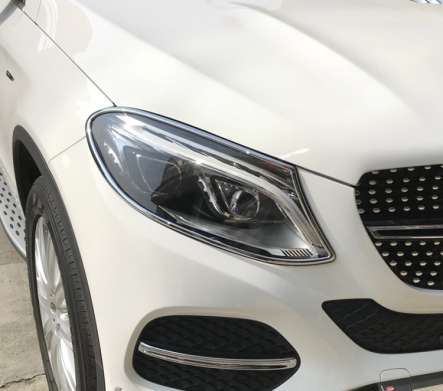 Накладки на передние фары хромированные IDFR 1-MB355-01C для Mercedes-Benz C292 GLE Coupe 2015-