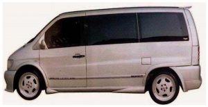 Накладки на пороги под покраску, пластик, для авто Mercedes Vito/V-Class 1996-2004 (BU)