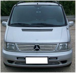 Накладки на решетку радиатора, нержавейка 8шт, для авто Mercedes V-Class W638 1996-2003