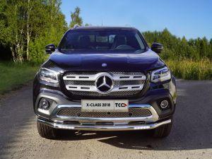 Защита передняя нижняя (с ДХО) 60,3 мм код MERXCL18-04 для MERCEDES-BENZ X-Class 2018-