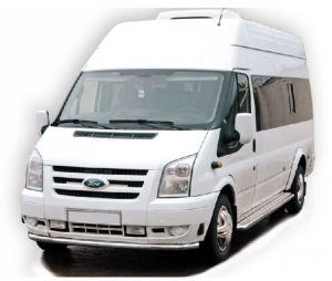 Защита переднего бампера труба диам.63мм, нержавейка, для авто Ford Transit 2006-2014