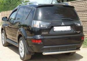 Защита заднего бампера труба диам.60мм, нержавейка, для авто Mitsubishi Outlander XL 2010-2012