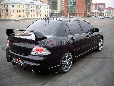 Спойлер MV-Tuning в стиле EVO var№2 (средний) Mitsubishi Lancer 9 IX 2003-2009