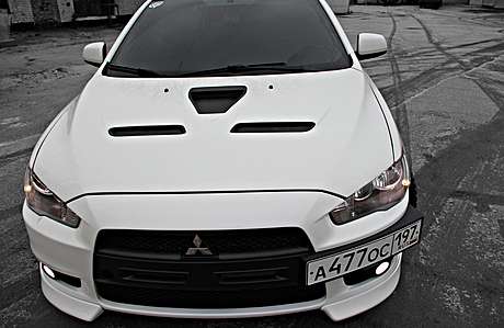 Капот EVO под покраску MV-Tuning для Mitsubishi Lancer X 2007-2016