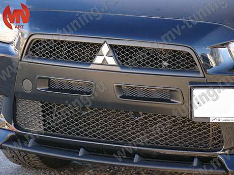 Воздуховоды радиатора в передний бампер var №1 для Mitsubishi Lancer X 2007-2010