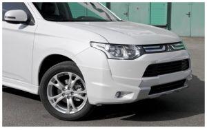 Накладка переднего бампера Mitsubishi Outlander (3rd generation) Broomer Design (2012-2014)