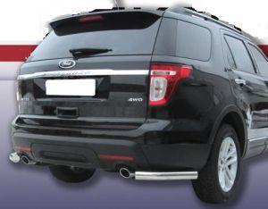 Защита заднего бампера уголки диам.76мм, нержавейка, для авто Ford Explorer 2011-