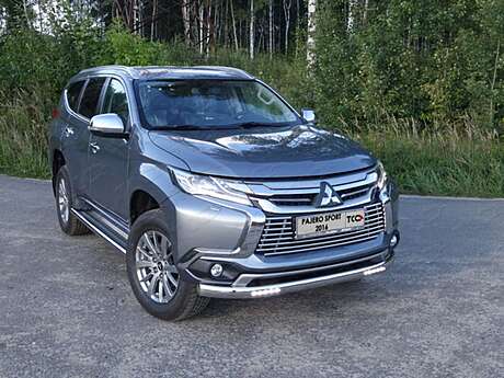 Решетка радиатора 16 мм код MITPASPOR16-03 для Mitsubishi Pajero Sport 2016-2020
