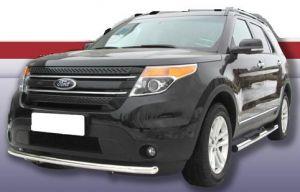 Защита переднего бампера труба диам.57мм, нержавейка, для авто Ford Explorer 2011-