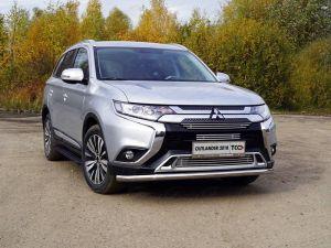 Защита передняя нижняя (длинная) 60,3 мм код MITOUT18-37 для MITSUBISHI OUTLANDER 2018-