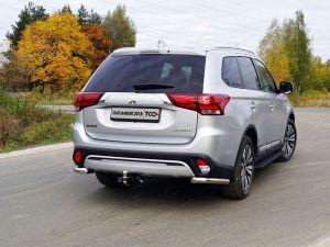 Защита задняя (уголки) 60,3 мм код MITOUT18-34 для MITSUBISHI OUTLANDER 2018-