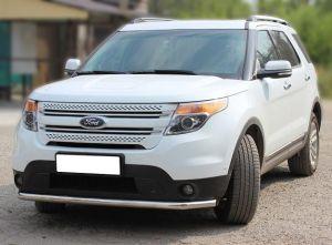 Защита переднего бампера труба диам.60мм, нержавейка, для авто Ford Explorer 2011-2015, 2015-, Explorer Sport 2012- (FE2013S.1)