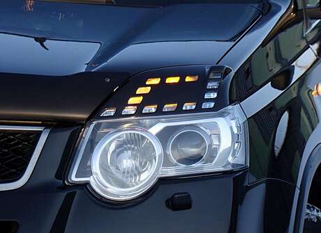 Реснички на фары под покраску MV-Tuning для Nissan X-Trail II 2011-2014