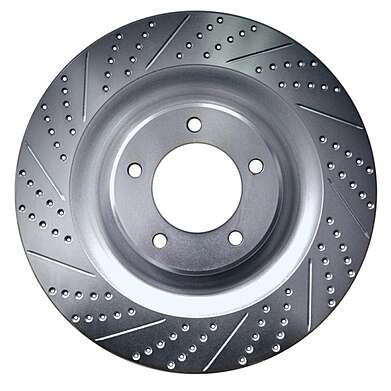 Задние тормозные диски с насечками и перфорацией Rotora для Nissan Murano 2009-2015