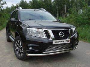 Защита передняя нижняя (двойная) 60,3/42,4 мм код NISTER14-04 для авто Nissan Terrano 2013-