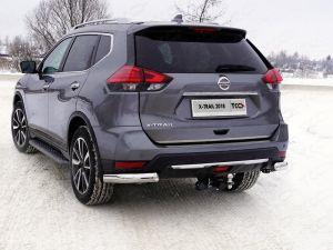 Защита задняя (уголки овальные) 75х42 мм код NISXTR18-35 для Nissan X-Trail T32 2018-