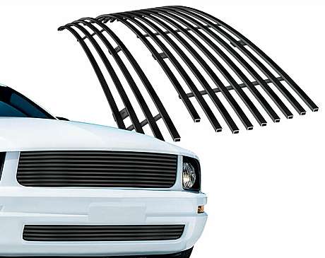 Решетка радиатора и бампера черная Onegrille N19-J48976F для Ford Mustang V6 2005-2009 