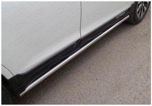 Подножки-трубы диам.50мм (возможен заказ укороченных SUBOUT15.17), нержавейка, для авто Subaru Outback V 2014-