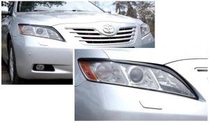 Реснички на передние фары для Toyota Camry V40 2006-2009 (дорестайл.)