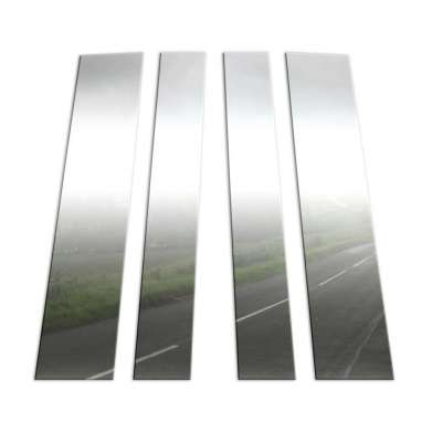Накладки на стойки дверей стальные Brite Chrome BCIP197 для Toyota Tundra CrewMax 2007-2019