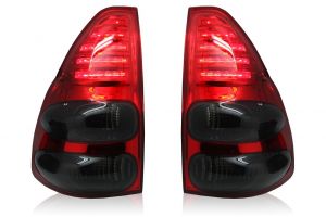 Задняя оптика диодная красная с темными вставками Lexus style для TOYOTA LAND CRUISER PRADO 120