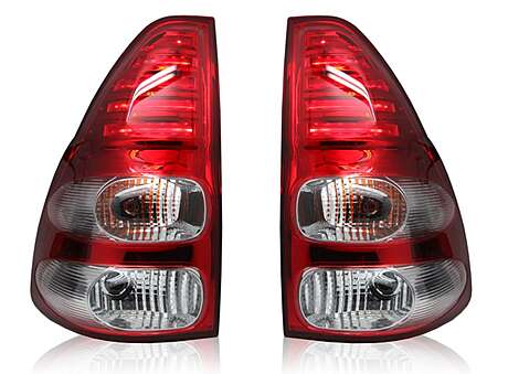 Задняя оптика диодная красная Lexus style для Toyota Land Cruiser Prado 120