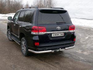 Защита задняя (уголки овальные) 75х42 мм код TOYLC200EX16-25 для TOYOTA LAND CRUISER 200 Executive 2016-