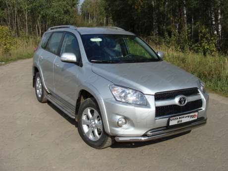 Защита передняя нижняя 60,3/42,4 мм код TOYRAVLONG10-01 для TOYOTA RAV4 2010-2013 (длинная база)