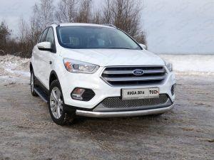 Защита передняя нижняя (овальная) 75х42 мм код FORKUG17-19 для FORD KUGA 2016-