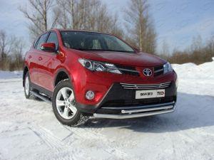 Защита передняя нижняя 60,3/42,4 мм для Тойота Rav4 2013-