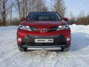 Защита передняя (овальная) 75х42 мм для Тойота Rav4 2013-