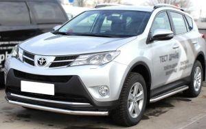 Защита переднего бампера труба диам.53мм, нержавейка, для авто Toyota Rav4 2013-