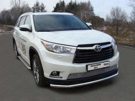 Защита передняя нижняя 60,3 мм код TOYHIGHL14-01 для TOYOTA HIGHLANDER 2014-2016