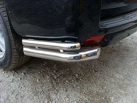 Защита задняя (уголки) 76,1х42,4 мм TOYLCPR150-04 для TOYOTA LAND CRUISER PRADO 150 2013-