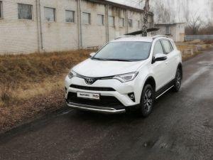 Защита передняя нижняя (овальная) 75х42 мм код TOYRAV15-25 для TOYOTA RAV4 2015-