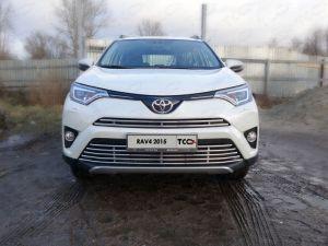 Решетка радиатора верхняя 16 мм код TOYRAV15-22 для TOYOTA RAV4 2015-