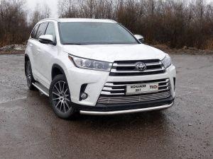 Защита передняя нижняя 60,3 мм код TOYHIGHL17-26 для TOYOTA HIGHLANDER 2017- 