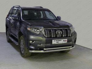 Защита передняя нижняя (двойная) 76,1/50,8 мм код TOYLC15017-19 для Toyota Land Cruiser Prado 150 2017-  