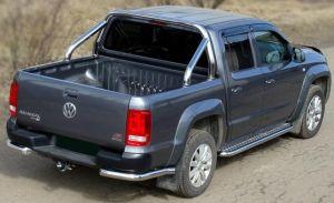 Защита заднего бампера уголки диам.76мм, для авто VW Amarok 2010-