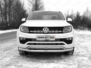 Защита передняя нижняя (двойная) 76,1/42,4 мм код VWAMAR17-32 для VOLKSWAGEN AMAROK 2016-