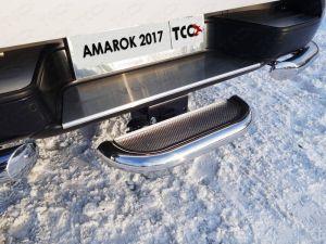 Задняя подножка (нерж. лист) 60,3 мм (под фаркоп) код VWAMAR17-56 для VOLKSWAGEN AMAROK 2016-
