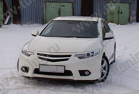 Планка в решетку радиатора "SPORT" Honda Accord 8 (VIII) / Acura TSX (CU2) (2011-2013)